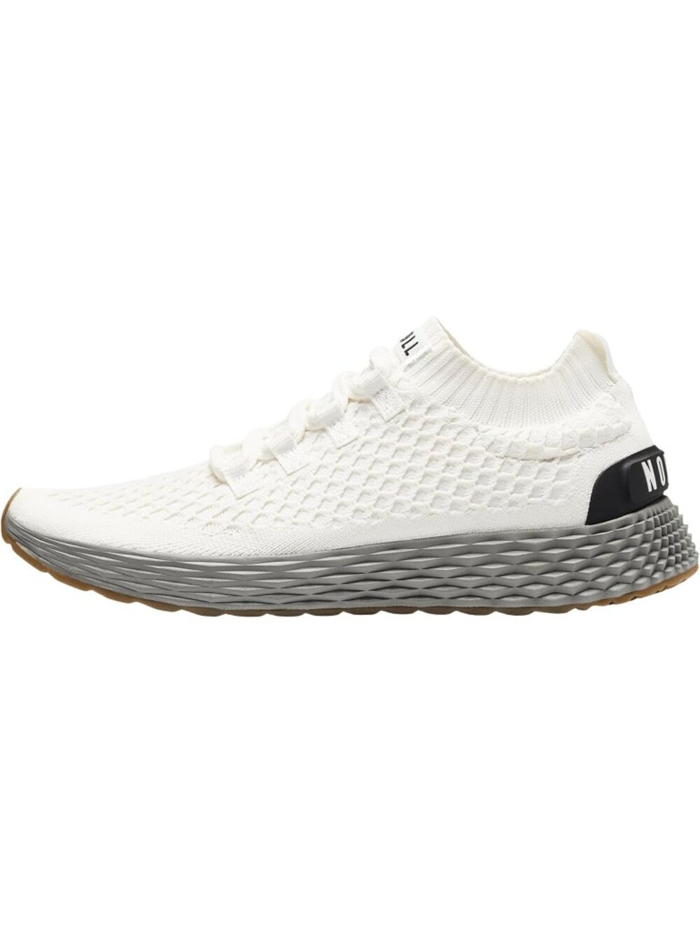 Nobull Men's Classic White Closed Toe Lace Up Allday Knit Athletic Sneaker Shoes